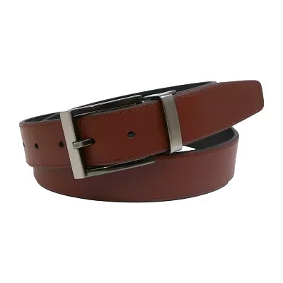 Collection By Michael Strahan 35mm Stitched Reversible Brush Gun Bkle Mens Belt