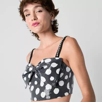 Johnny Wujek for JCPenney Sequins Womens Sweetheart Neck Sleeveless Crop Top