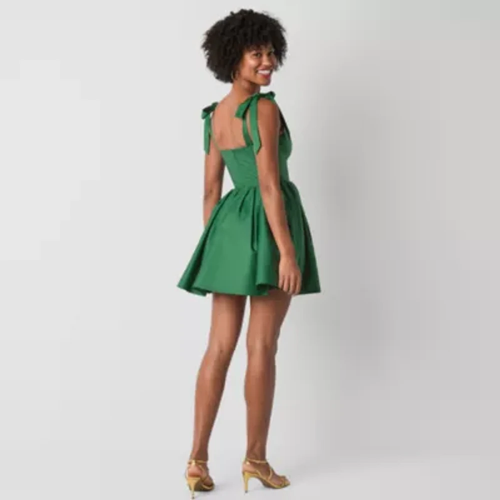 Johnny Wujek for JCPenney Womens Juniors Sleeveless Fit + Flare Dress