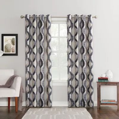 Sun Zero Andrus Grommet Top Energy Saving Light-Filtering Single Curtain Panels