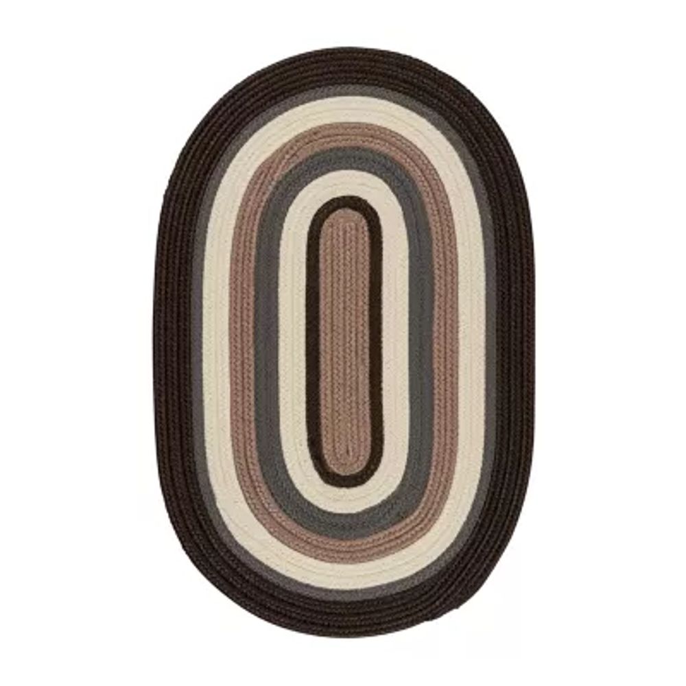 Colonial Mills Morrison Banded Braided Reversible Indoor Outdoor Oval Accent Rug