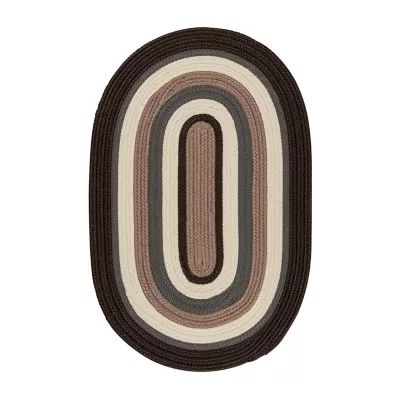 Colonial Mills Morrison Banded Braided Reversible Indoor Outdoor Oval Accent Rug
