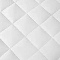 Madison Park Quiet Nights 100% Cotton Sateen Waterproof Diamond Quilting Down Alternative Mattress Pad