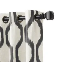 Elrene Home Fashions Renzo Geo Ikat Energy Saving Blackout Grommet Top Single Curtain Panel