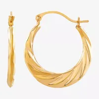 14K Gold 20.1mm Round Hoop Earrings