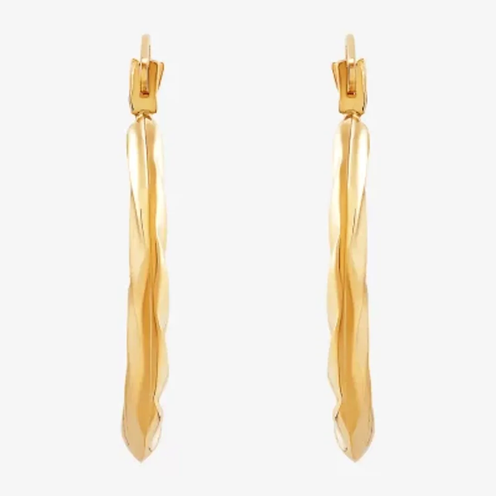 14K Gold 20.1mm Round Hoop Earrings