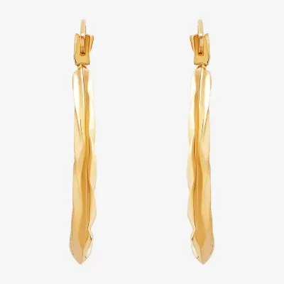 14K Gold 20.1mm Round Hoop Earrings