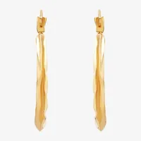 14K Gold 20.1mm Round Hoop Earrings