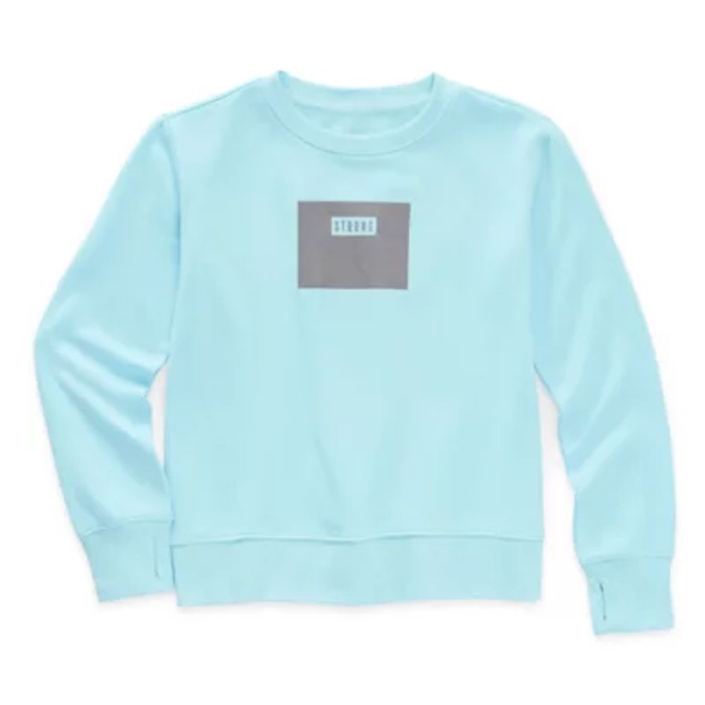 Xersion Girls Crew Neck Long Sleeve Sweatshirt