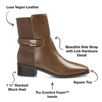 Journee Collection Womens Aubrie Stacked Heel Booties