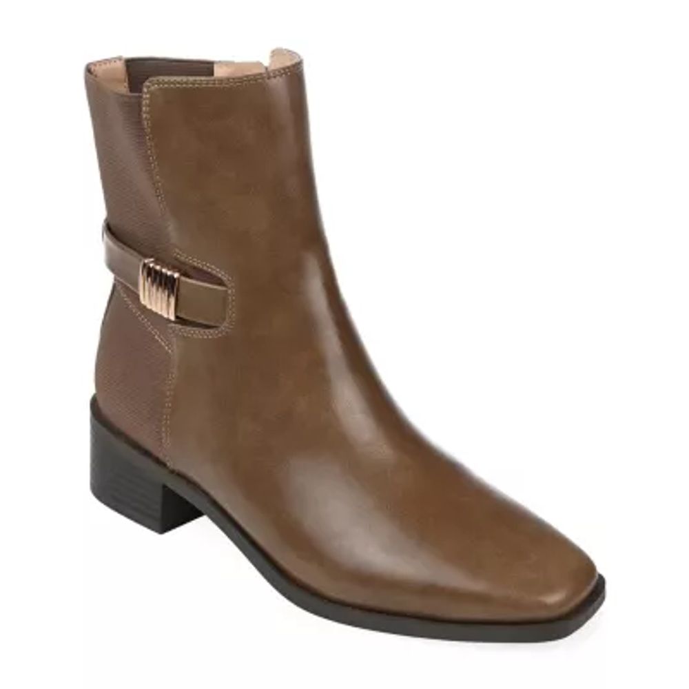 Journee Collection Womens Aubrie Stacked Heel Booties