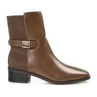 Journee Collection Womens Aubrie Stacked Heel Booties