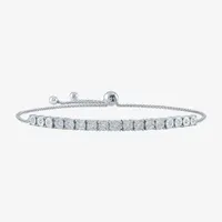 Yes, Please! 1/10 CT. T.W. Natural White Diamond Sterling Silver Bolo Bracelet