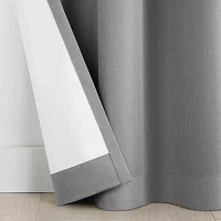 Under the Stars Kids Hayden Textured Grommet Top Energy Saving 100% Blackout Single Curtain Panels