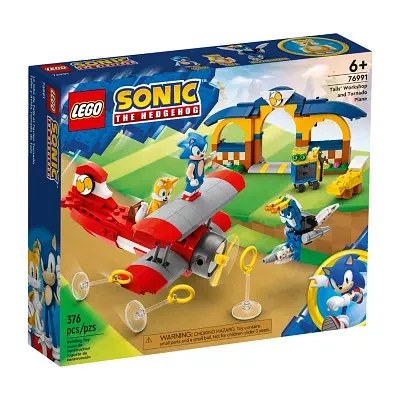 LEGO Sonic the Hedgehog™ Tails' Workshop And Tornado Plane 76991 Building Set (376 Pieces)