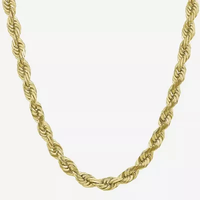 10K Gold Inch Solid Rope Chain Necklace