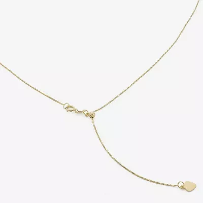 Womens 10K Gold 22 Inch Box Chain Necklace