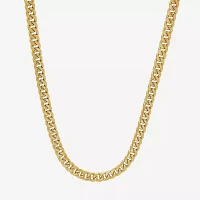 10K Gold 24 Inch Hollow Curb Chain Necklace