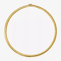 14K Gold Inch Solid Omega Chain Necklace