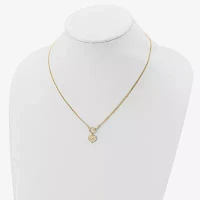 Womens 14K Gold Heart Pendant Necklace