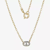 Sparkle Allure Diamond Accent 18 Inch Cable Oval Pendant Necklace