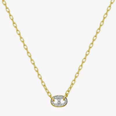 Sparkle Allure Diamond Accent 18 Inch Cable Oval Pendant Necklace