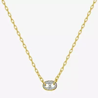 Sparkle Allure Diamond Accent 18 Inch Cable Oval Pendant Necklace