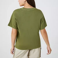 Forever 21 Oversized Pigment Dyed Womens Juniors Crew Neck Short Sleeve T-Shirt