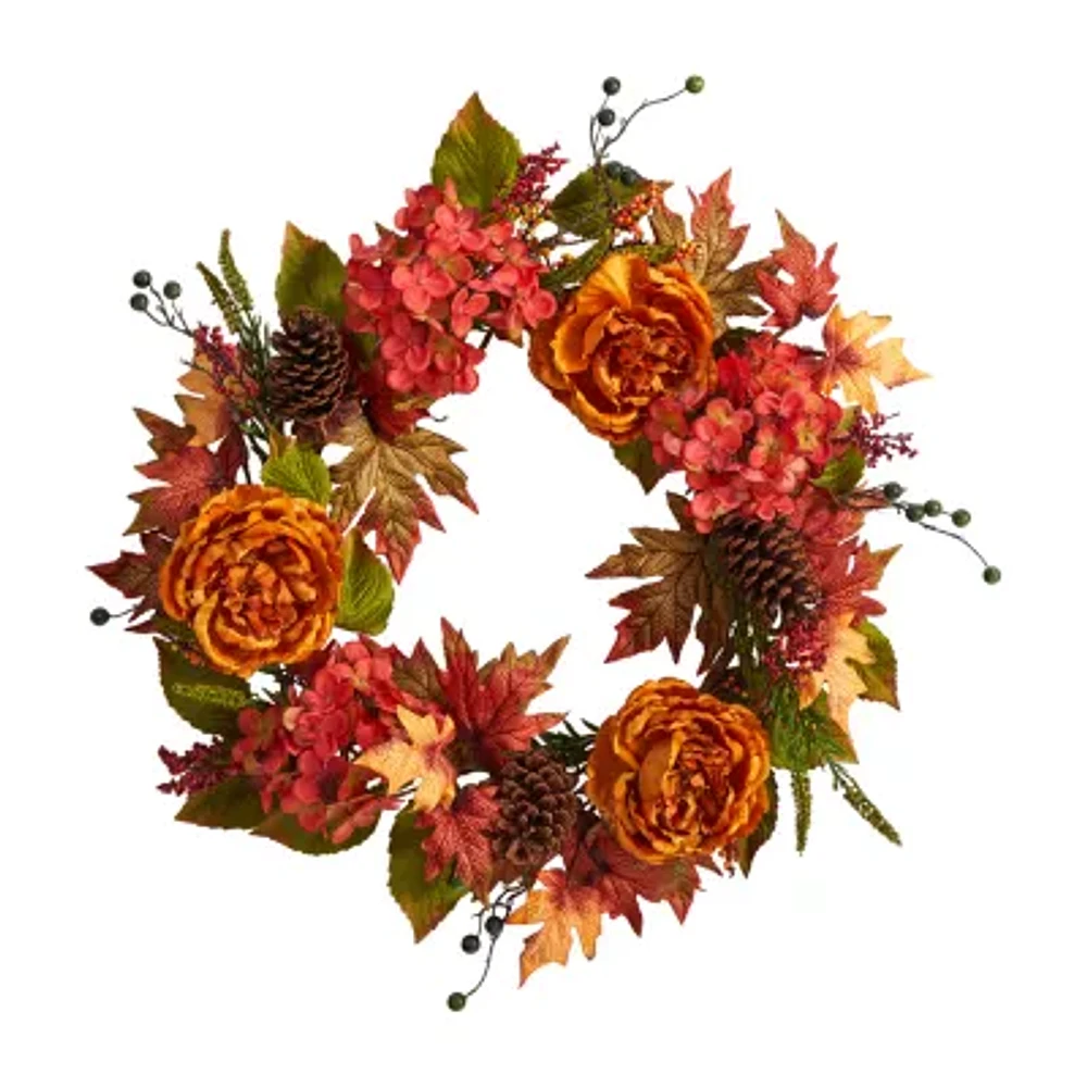 Nearly Natural 25" Assorted Faux Wreath