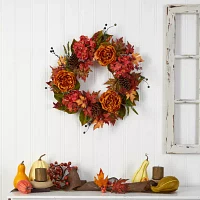 Nearly Natural 25" Assorted Faux Wreath