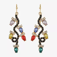 Bijoux Bar Multi Holiday Lights Glass Drop Earrings