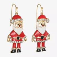 Bijoux Bar Santa Glass Drop Earrings