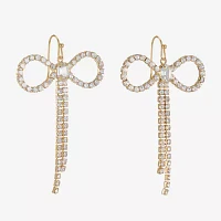 Bijoux Bar Glass Bow Drop Earrings