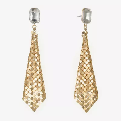 Bijoux Bar Chainmail Glass Drop Earrings