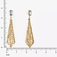 Bijoux Bar Chainmail Glass Drop Earrings