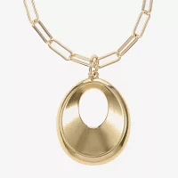 Liz Claiborne Pendant Necklace And Drop Earring Silver Tone 2-pc. Jewelry Set