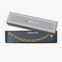 Liz Claiborne Layered Paperclip Link Bracelet