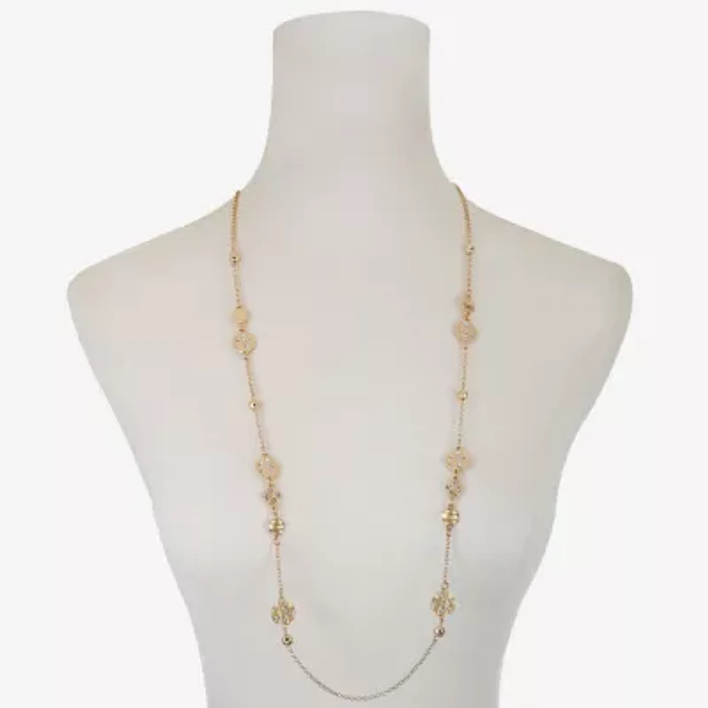 Liz Claiborne Glass 36 Inch Rolo Strand Necklace