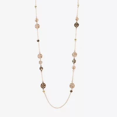 Liz Claiborne Glass 36 Inch Rolo Strand Necklace