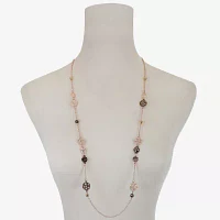 Liz Claiborne Glass 36 Inch Rolo Strand Necklace