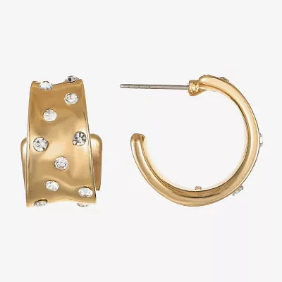 Liz Claiborne Huggie Glass Hoop Earrings