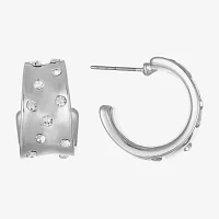Liz Claiborne Huggie Glass Hoop Earrings