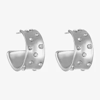 Liz Claiborne Huggie Glass Hoop Earrings