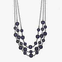 Liz Claiborne Layered 17 Inch Curb Round Strand Necklace