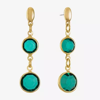 Liz Claiborne Double Round Drop Earrings