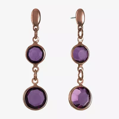 Liz Claiborne Double Round Drop Earrings