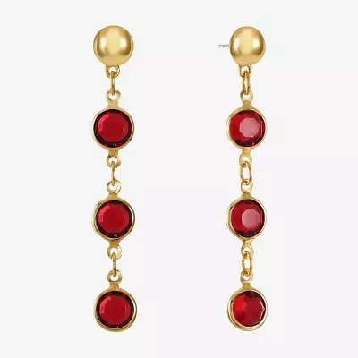 Liz Claiborne Linear Womens Round Hypoallergenic Drop Earrings