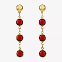 Liz Claiborne Linear Womens Round Hypoallergenic Drop Earrings