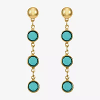 Liz Claiborne Linear Round Drop Earrings