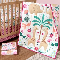 The Peanutshell Bright Safari 5-pc. Crib Bedding Set